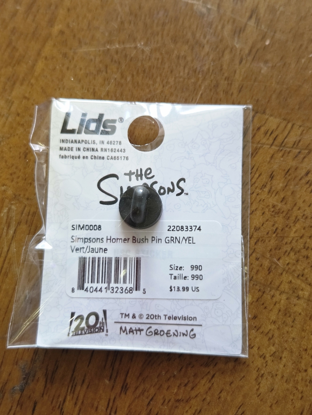 The Simpsons x MLB Homer Bush Lids Exclusive Pin RARE NEW - Picture 2 of 3